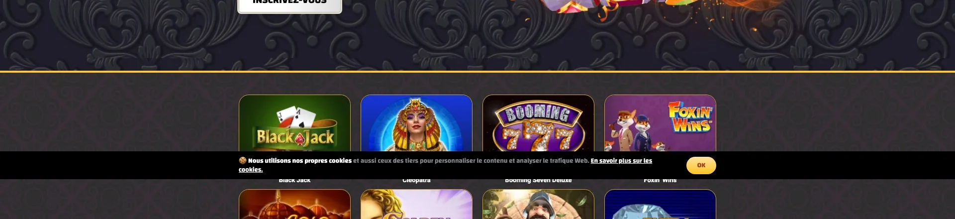 les jeux sur Play Regal Casino