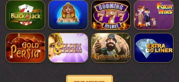 les jeux du casino Play Regal Casino